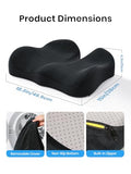 Benazcap Large Memory Foam Office Chair Cushion Seat Pad, Ergonomic Seat Cushion for Sciatica