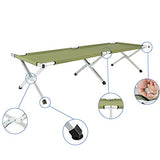 HOMSUPPLIE'S Folding Camping Cot,Outdoor Portable Camp Bed, Sleeping Cots with Carry Bag (Green)
