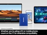 SAMSUNG T7 Portable SSD, 4TB External Solid State Drive, Speeds Up to 1,050MB/s, USB 3.2 Gen 2