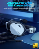 Computer Headset with 7.1 Surround Sound, Noise Canceling Mic, 50MM Driver, Wired Headphones for PC