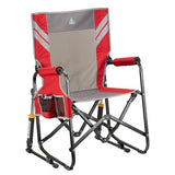 GCI Outdoor Stowaway Rocker - Varsity Red/Gray