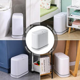 funest Bathroom Trash Can, 3.3 Gallon Slim Trash Can with Lid, Adsorption Garbage Can with Press-Top Lid