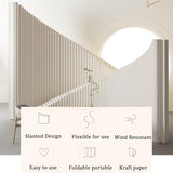 Aeovot Folding Room Divider Screen Paper, Partition Room Dividers Portable