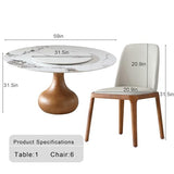 Montary 7 Piece Dining Table Set, Modern Dining Table Set of 6