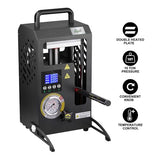10 tons Hydraulic Heat Press Machine with Dual Heating Plates 6x6 Inches 10T Portable Manual Heat