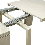 Luxe by East West Furniture X12X2-00W-27-13 Pieces Extendable Dining Set Includes a Rectangle Xtenczar Dining Table and 12 Light Gray
