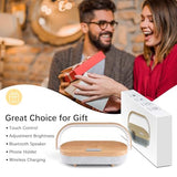iGaur Nightstand Lamp with Wireless Charger,Unique Gifts for Women 4 in 1 Touch Bedside Lamp,Bluetooth Speaker Lamp