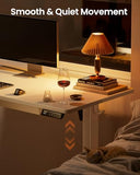 Electric Standing Desk with Drawers, Height Adjustable Desk with 4 Preset Heights,