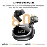 Active Noise Cancelling Wireless Earbuds, LDAC Hi-Res Sound Bluetooth Headphones, 6 Mics AI Call Ear Buds 80H Playtime