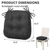 Shinnwa Kitchen Chair Cushions Set of 6, Dual-Layer Memory Foam Dining Chair