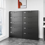 Metal Steel Filling Cabinets for Home Office - Lockable Storage Cabinet for Hanging Files Letter