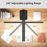 Kaulsoue Desk Lamp Architect Task Dual Head Modern Flexible Gooseneck Tall Dimmable Light for Home Office, 5 Color Modes,Remote Control, 1500lm 24W Extra Bright Lighting