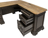 Martin Furniture IMSA684R-KIT Executve L-Desk & Return with Solid Wood Plank Tops