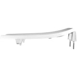BEMIS 2L2155T 000 Medic-Aid 2" Lift Raised Open Front Plastic Toilet Seat, ELONGATED, Long Lasting Solid Plastic, White