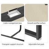8FT Conference Table,94.4 L x 47.2 W x30.7 H Meeting Seminar Table with Grommet