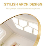 ZHUNFA Arched Full Length Mirror, 76x34 Oversized Floor Mirror with Stand