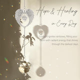 Ceiner Memorial Sympathy Gifts for Loss of Loved One, Heart-Wings Crystal Suncatcher for Remembrance, Miscarriage & Bereavement Grief Gift Idea for Loss of Mom Mother Dad Husband Baby Son Daughter
