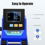 Heat Press Machine, Magnetic Semi-Automatic Hot Press Machine T Shirts Heat Transfer Machine with Clamshell Pull Out Lower Platenfor for T-Shirts