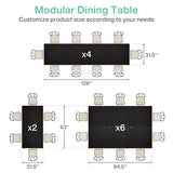 Tribesigns Square Commercial Dining Table Set of 4