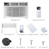 Towallmark 8,000 Btu Window Air Conditioner, Cools Up to 350 Sq. Ft with Cooling, 3 Fan Speed, Window-Mounted Room Ac Window Unit with Remote, Easy Install Kit for Home