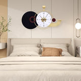 Anmotpe 37.8×21 Inch Light Luxury Retro Wall Clock - Battery Operated Modern Wall Clock with Large Geometric Design for Living Room, Bedroom, Home Decor