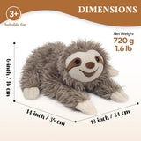Sloth Stuffed Animals, Microwavable Stuffed Animal Adorable Fluffy Sloth Plush for Warmth & Comfort, Heatable & Coolable Lavender Scent Toy, Cute Soft Plushie Gifts for Kids Adult & Children Boy Girl