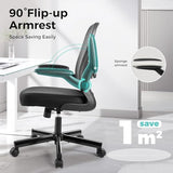 ALPHA HOME Ergonomic Office Chair with Adjustable Thickened Lumbar Support and Comfortable Design – Ideal Desk Chair for Home and Office, Black