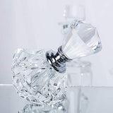 H&D HYALINE & DORA Clear Carved Crystal Empty Mini Refillable Perfume Bottle