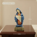 Virgin Mary Statue Catholic, Mother Mary Holding Baby Jesus, 5.91 Inch