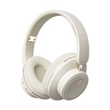 ABEAUROOSE Foldable Bluetooth Headphones with Hidden Mic, Portable Over-Ear Wireless Headphones for Cell Phone, PC, Laptop, Suitable for Music, School, Workouts, and Gaming (White)