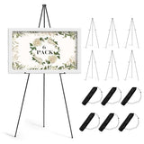Easel Stand for Sign, 6 Pack Portable Easel for Painting, Foldable Black Metal Easel Display Stand Poster Holder