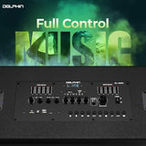 Dolphin Karaoke Machine with Screen – Karaokebox 4120: Quad 12" Big Karaoke Machine, 18.5" Touchscreen Lyrics Display, WiFi, Bluetooth Speakers, 2 UHF Wireless Mics, Powerful Sound System & Deep Bass