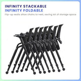 Office Chair Foldable Desk Chair Mesh Back and Arms for Conference Meeting Guest Reception Home Office