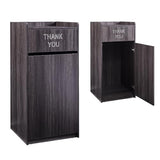 Trash Can Cabinet, Commercial Trash Cans 40 Gallon Wooden Trash Can and Garbage Receptacle with Tray Holder