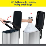 Glad Slim Trash Can with Clorox Odor Protection - Narrow Kitchen Garbage Bin with Soft Close Lid
