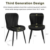 Dining Chairs Set of 4,Black Leather Dining Chair Upholstered