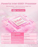 2026 Pink Laptop, Pentium Gold 6500Y Processor(Up to 3.4 GHz),8GB RAM 256GB SSD,15.6 Inch FHD IPS Display