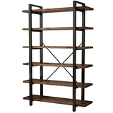 AY-AOYUAN Solid Wood Bookcase and Book Shelves Wood and Metal Shelving