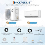 12000 BTU Mini Split AC w/WiFi Work Alexa 22 SEER2 Cools Up to 750 Sq. Ft,Ductless Inverter Mini Split System w/1 Ton Heat Pump Pre-Charged & 16.4 ft Installation Kit,Ultra-Quiet,Save Energy 35%