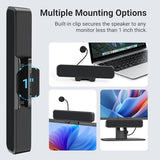 One-Touch Mute Microphone, Stereo & Bass, Easily Clamps to Monitor, Compatible with PC, MAC, Laptop
