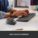 Logitech MX Keys Combo for Business | Gen 2, Full Size Wireless Keyboard and Wireless Mouse