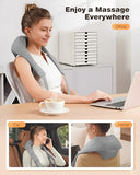 KNQZE Neck and Shoulder Massager with Heat, Cordless Back and Neck Massager, Upgraded Graphene Heating, 4D Shiatsu Deep Kneading Massage for Shoulder, Back Pain Relief (Gray)