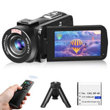 Video Camera, Full HD 1080P 30MP Camcorder, Vlogging Camera for YouTube