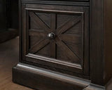 Traditional Wood Double Pedestal Executive Desk, Writing Table, Office Desk, Fully Assembled, Dark Brown
