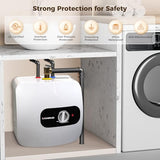CAMPLUX Electric Mini-Tank Water Heater 8 Gallon (ME80B) On-demand Endless Water Heater, 120-Volt Corded 1440W, Under Sink, Wall or Floor Mounted