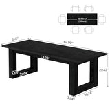Tribesigns Conference Table, MoTribesigns Conference Table, Modern Meeting Table, 5 ft Wood Conference Room Tabledern Meeting Table, 5 ft Wood Conference Room Table, Large Rectangular Business Furniture Seminar for Boardroom (1, Black)