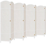 8 Panel Room Divider, 6ft Tall Folding Privacy Screen, 19.5" Wide Panels, 360°Rotation