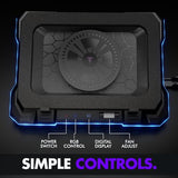 Tilted Nation Gaming Laptop Cooling Pad with USB Hub - Boost Performance, Stay Comfortable - RGB Laptop Cooler Stand with Adjustable Height & Fan Speed