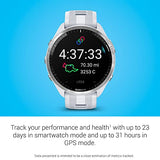 Garmin Forerunner® 965, Running Smartwatch, 47mm, Whitestone/Powder Gray
