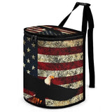 Bald Eagle USA Flag Car Trash Can,Car Accessory Interior Garbage Can